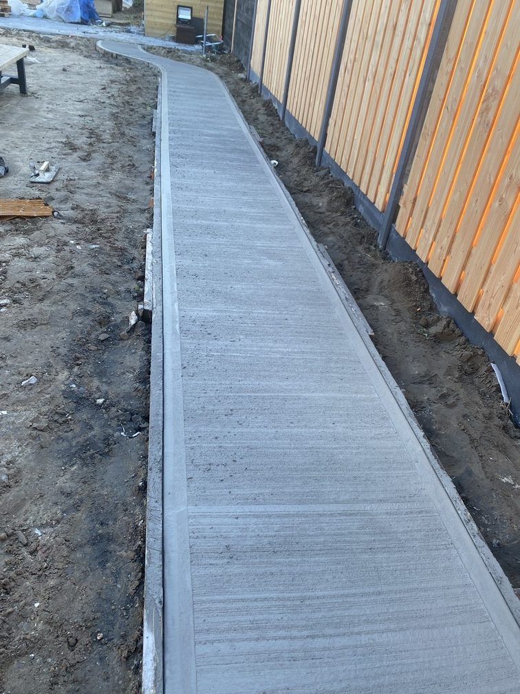 Looppaden van beton